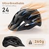 Casco de bicicleta para adultos findway, con ajuste de dial mejorado y visor extraíble, correas ajustables, acolchado interior para ciclismo para hombres y mujeres 5