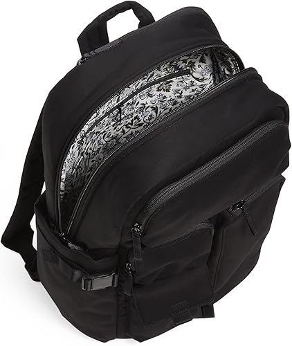Miniatura 3 de Vera Bradley Mochila grande de algodón para mujer, color negro, talla única