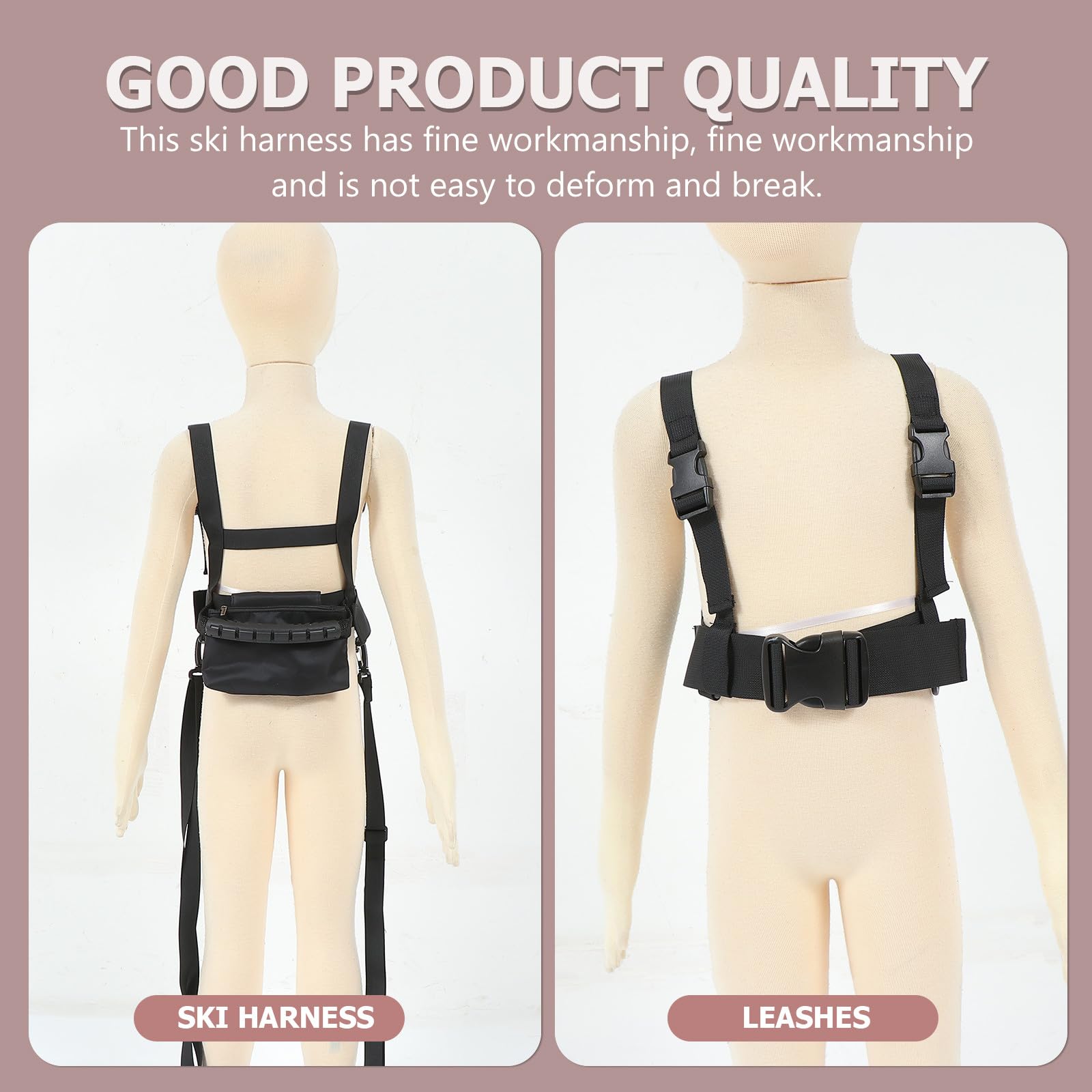 Harnais de Ski et Patinage Garçon Fille Ceinture Anti-chute Ajustable Sangle Équilibre pour Garçon et Fille