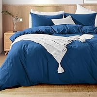 Vista 60 de NEXHOME PRO - Juego de funda de edredón, queen extragrande 98"x98", de algodón lavado 100 % orgánico con aspecto de lino, gris crema, con cierre