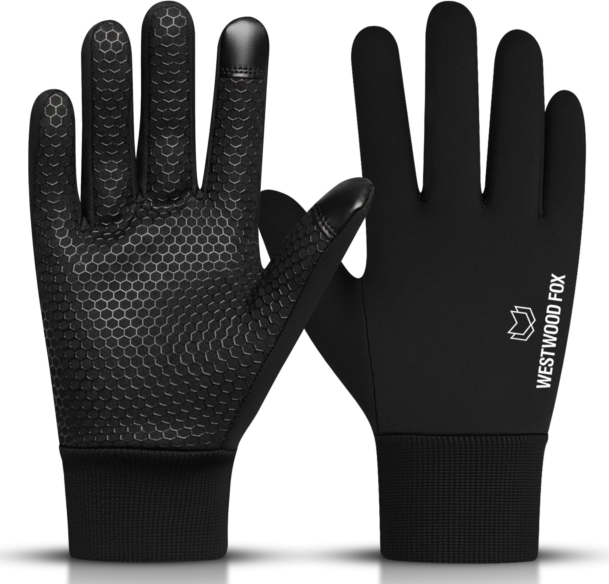WESTWOOD FOX Kids Winter Thermal Cycling Gloves Boys Girls Flexible Grip Touchscreen Cycling Bike Gloves for Children Outdoor Sports Running Ski Football Anti-slip Lightweight Mitts
