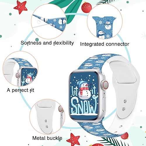 Miniatura 3 de Paquete de 2 correas de reloj navideñas compatibles con Apple Watch de 1.496 pulgadas1.575 pulgadas1.614 pulgadas1.654 pulgadas1.732 pulgadas1.772