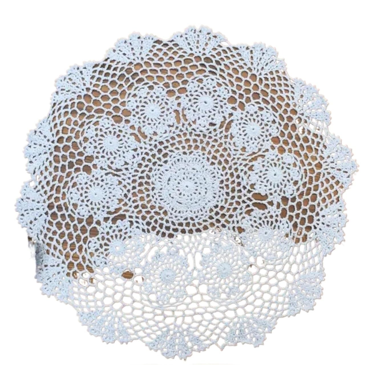 Posavasos de Encaje algodón | Posavasos blancos, beige de encaje de algodón de 40-50 cm for mesa(40cm-white)