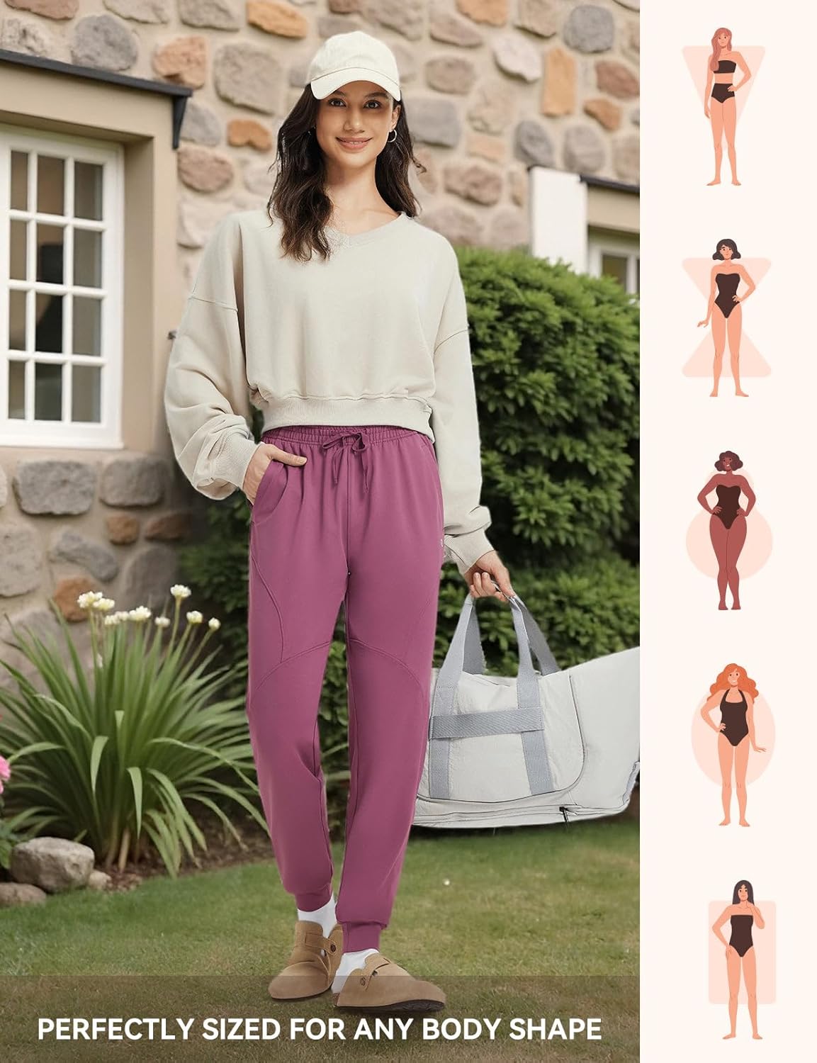 baleaf Women's Joggers Running Hiking Pants with Zipper Pockets Lightweight Athletic Sweatpants Workout Jogging Travel - Image 7