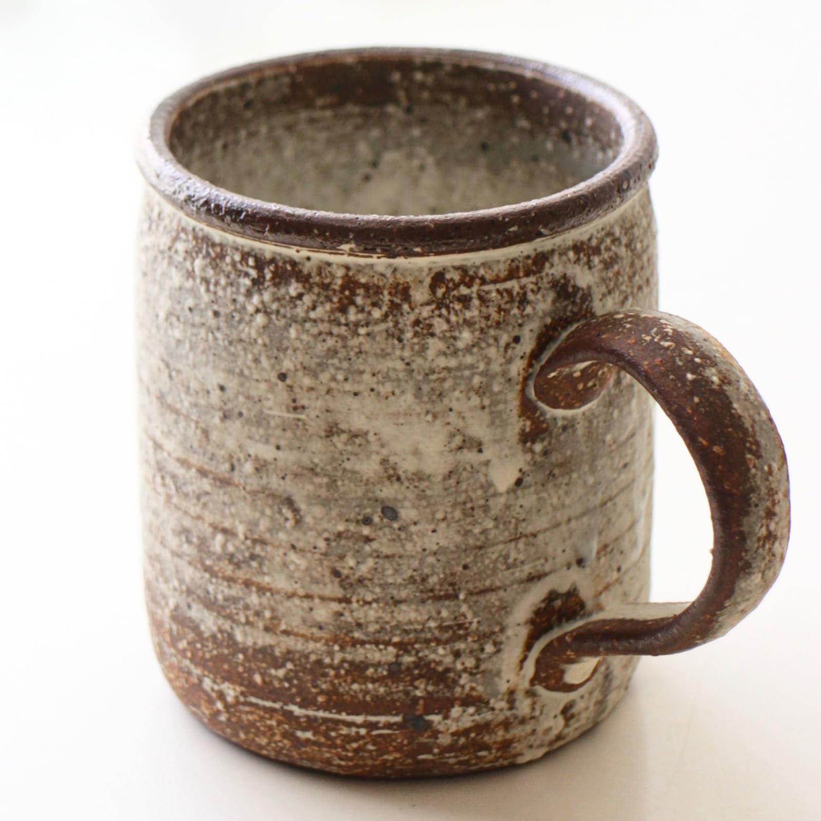 Seto Ware Kohiki Mug Beige Ceramic Coffee Cup 10oz Made in Japan