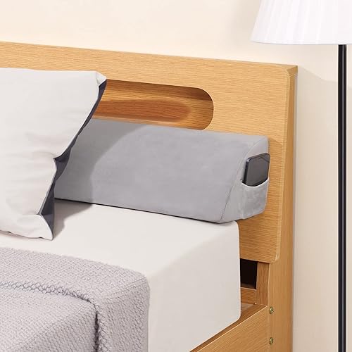 Urban Deco Almohada triangular tamaño Queen con cuña para cama con relleno de huecos de cama Almohada ergonómica curva para colchón de cama para