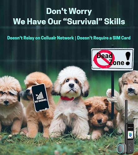 Miniatura 5 de Rastreador GPS inteligente para perros sin tarifa mensual, GPS para perros sin señales celulares, collar rastreador de perros con GPS, rastreador de