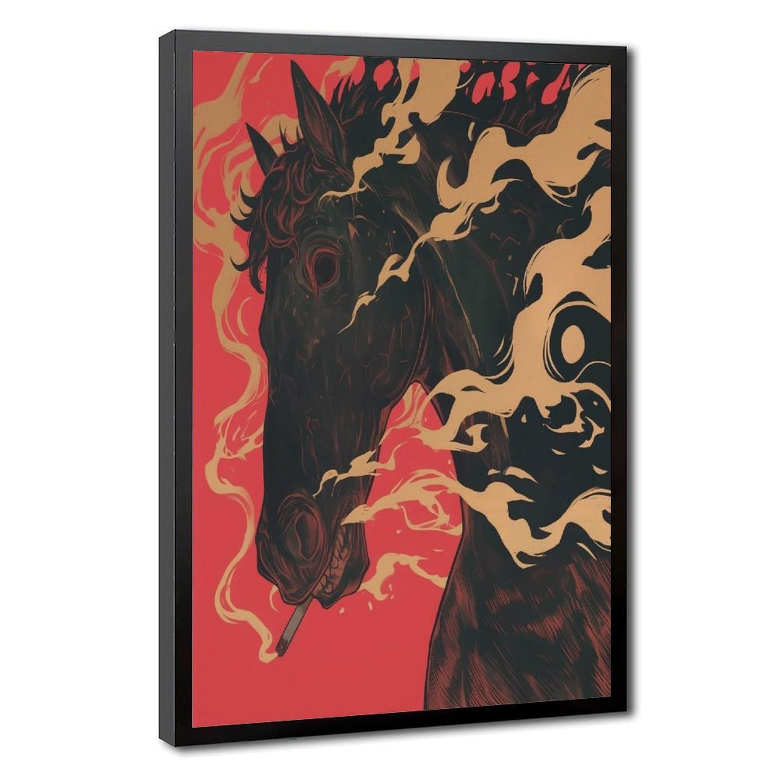 Bareronor Interesting Abstract Horse Canvas Poster Bedroom Decor Landscape Office Room Decor Gift 20" L X 30" W