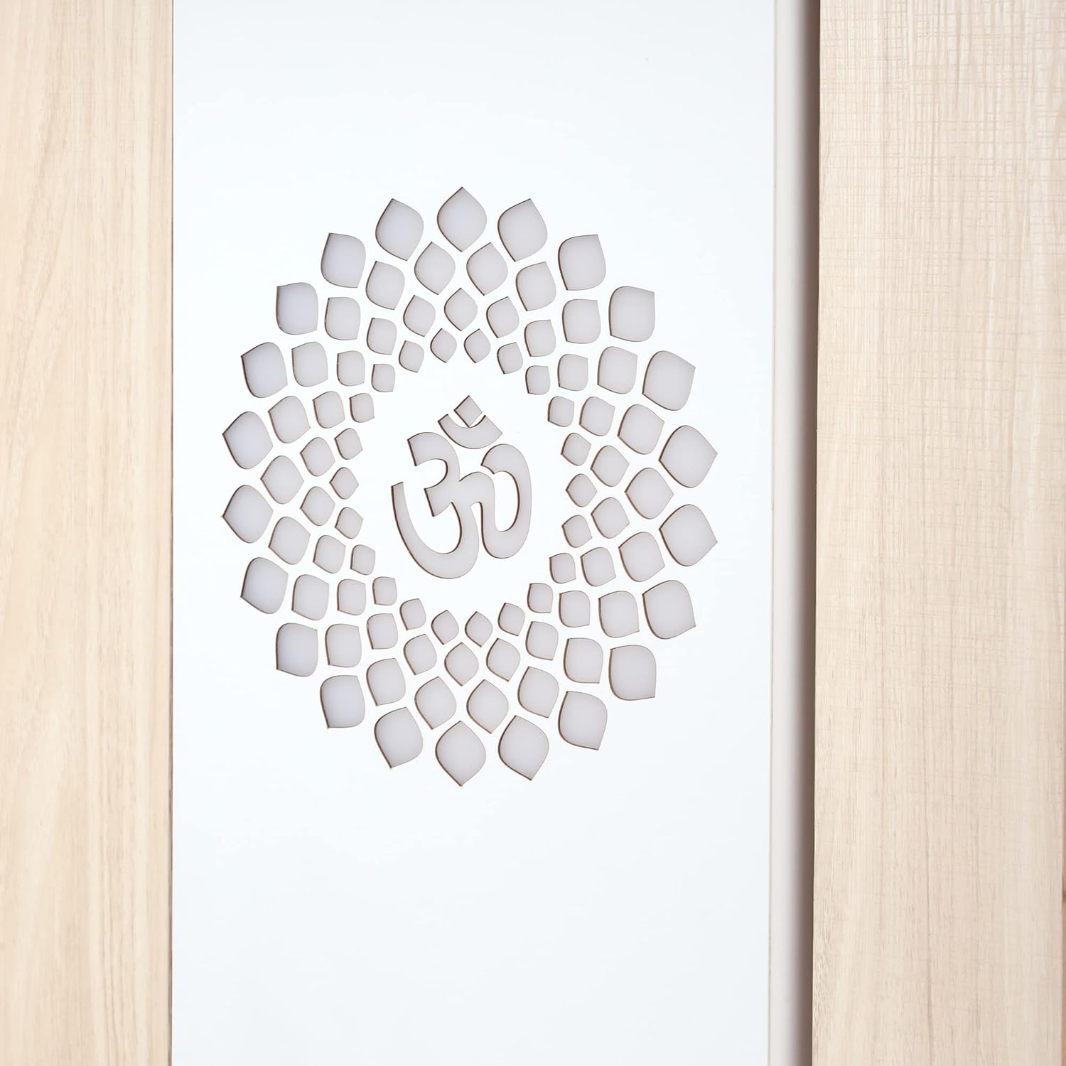 Wooden Temple White LED Light for Home and Office|Home Temple|Puja Mandir|Wall Hanging & Table Top Home Mandir (18X12X10)