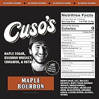 Vista 2 de Cuso's Maple Bourbon Rub BBQ Seasoning - Condimento para bistec totalmente natural - Especias para parrilla, marinado y ahumado - 1 unidad BBQ Rub