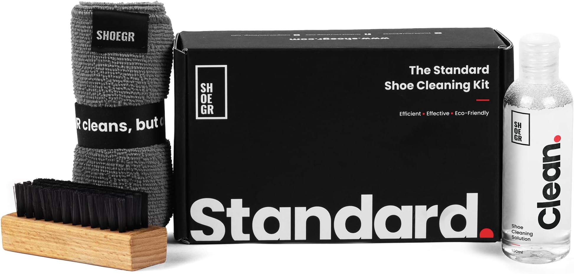 The Standard Shoe Cleaning Kit with Microfiber Towel | Shoes Cleaner | Shoe Cleaning Solution with All Purpose Shoe Brush