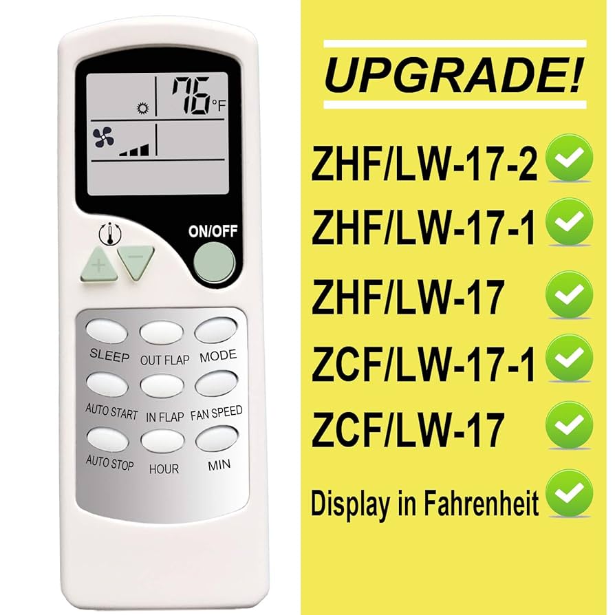 エアコン 17 pieces of Air-conditioned Remote Amazon.com: Replacement for Air Conditioner Remote Control