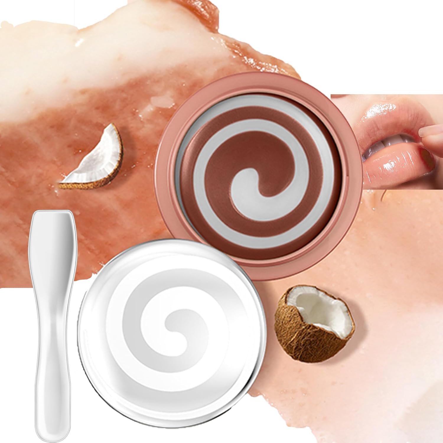 Lip Moisturizer Balm, with Jojoba Seed Oil and Vitamin E, Moisturizer To Instantly Hydrate Lips, Soothing Moisturizer, Softening Mask for Dry Lips, Non-Sticky, Vegan, 04 Sunset Coconut