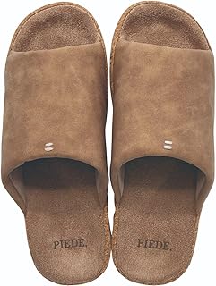 [ダイカイ] スリッパ ピエーデ 前開き厚底ソール ステッチスリッパ 73844 BR M（22～24cm） 外寸25.5cm