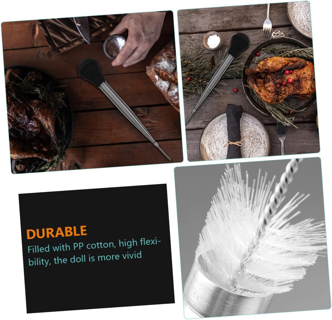Stainless Steel Turkey Needle Seasoning Pump for Bbq Meat Injector Tool