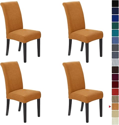 Fundas para sillas de comedor (juego de 2, 4 o 6) extraíbles, lavables, fundas protectoras de tela suave y elástica, para hogar, fiesta, hotel, disponible en Yaxa Peru