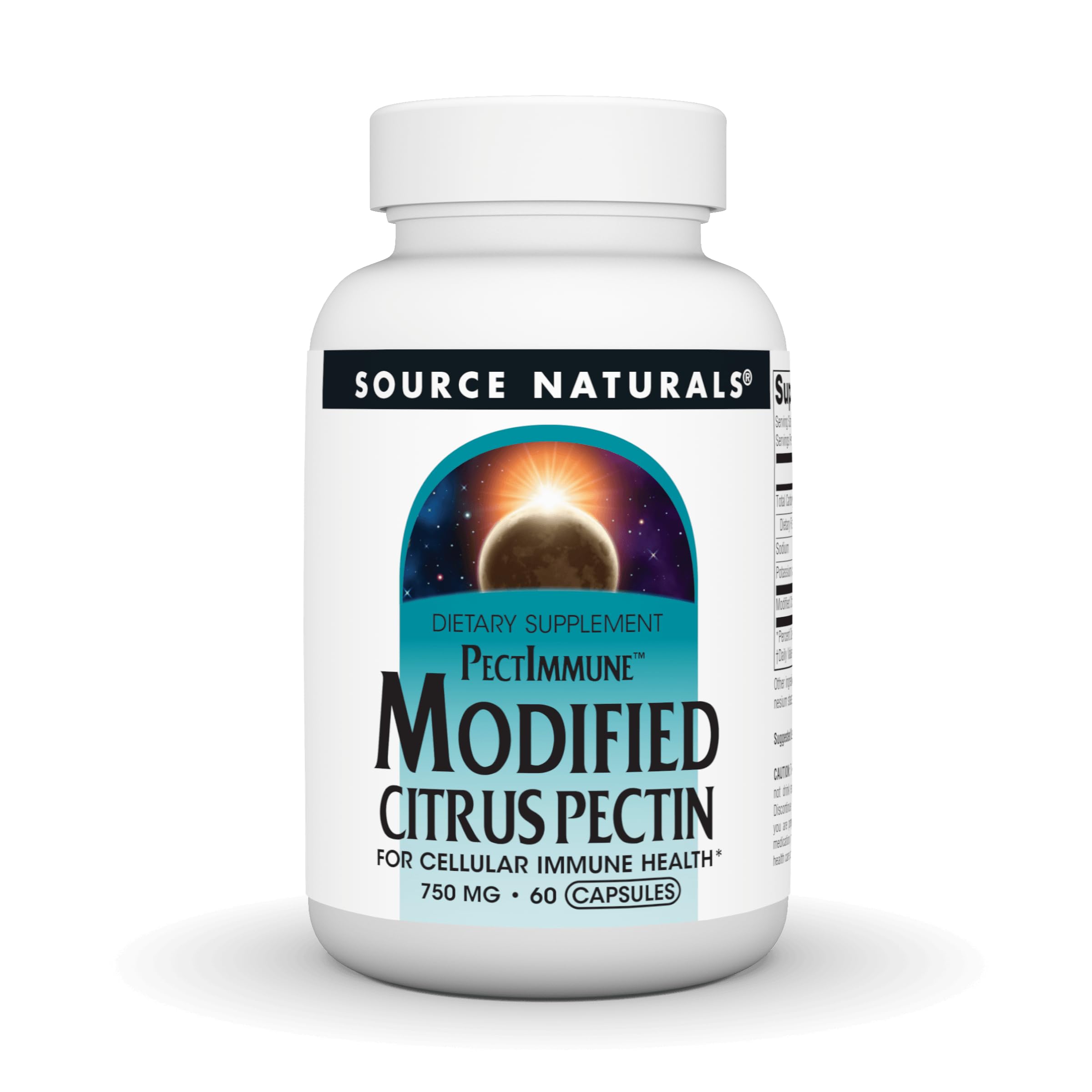 Source Naturals, PectImmune, Modified Citrus - 750 mg - 60 Capsules 60 Count (Pack of 1)