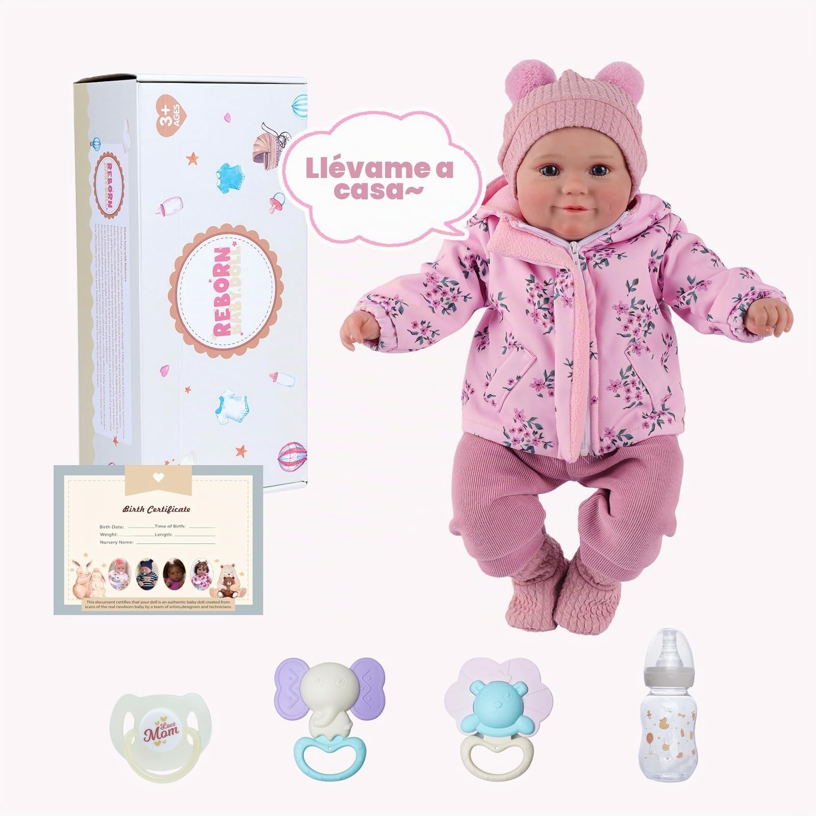 BABESIDE Muñecas Realistas para Bebés Recién Nacidos de 20 Pulgadas | De Aspecto Realista, Como de Verdad, Con Ojos Abiertos y Cabello Pintado a Mano. Regalo Ideal Para Niños a Partir de 3 Años