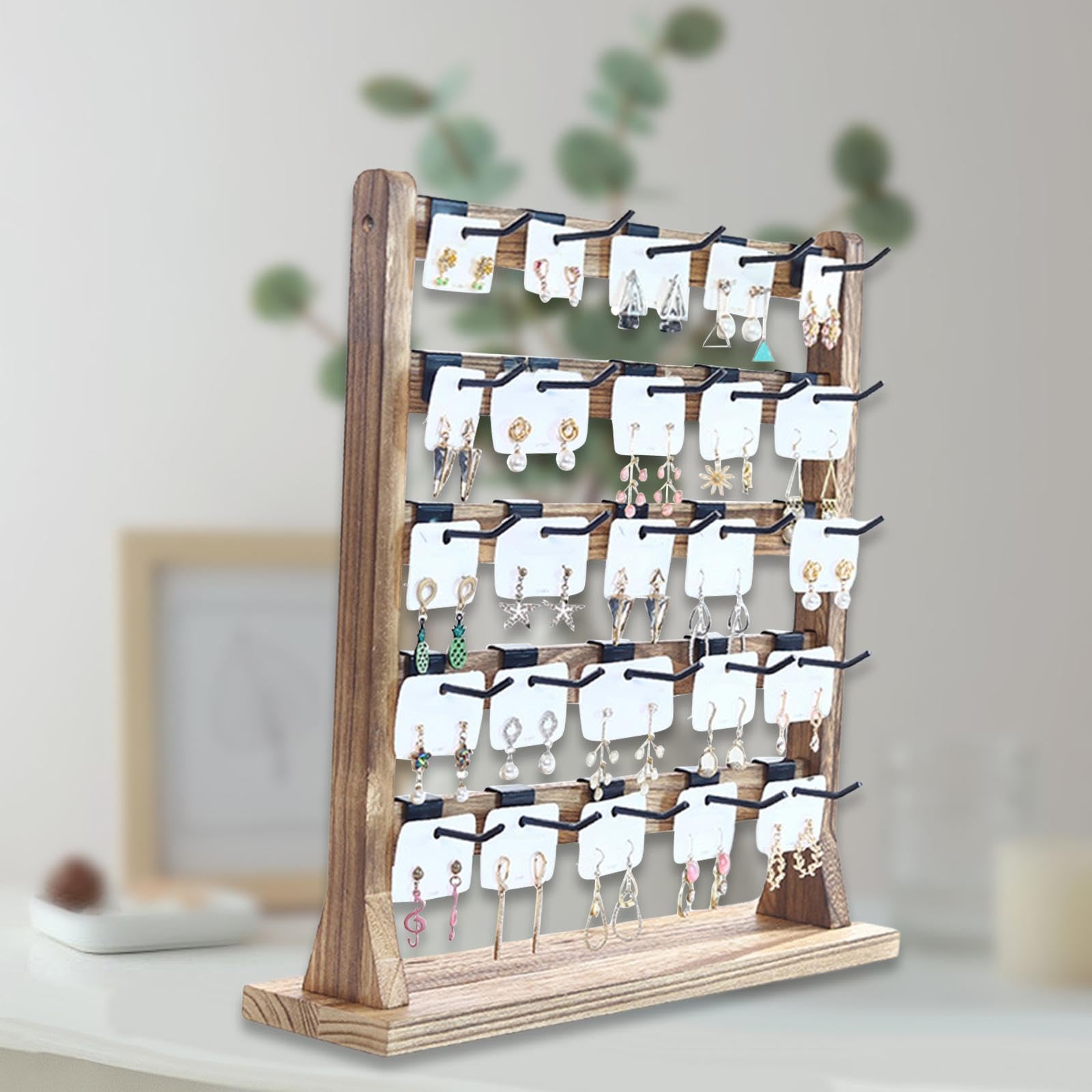 Peg Board Tool Hooks Wholesale 10sets/lot Wooden Earrings Display