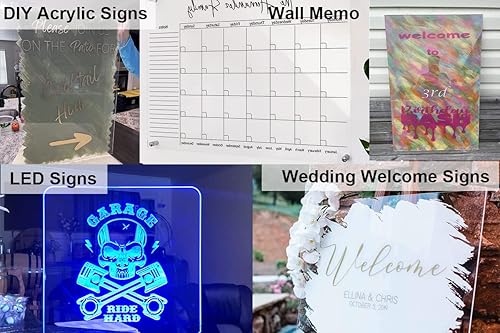 Miniatura 8 de Hojas de plexiglás de 14 de pulgada de grosor, de 18 x 24 pulgadas, hoja de acrílico fundidoplexiglás transparente, para letreros, manualidades,