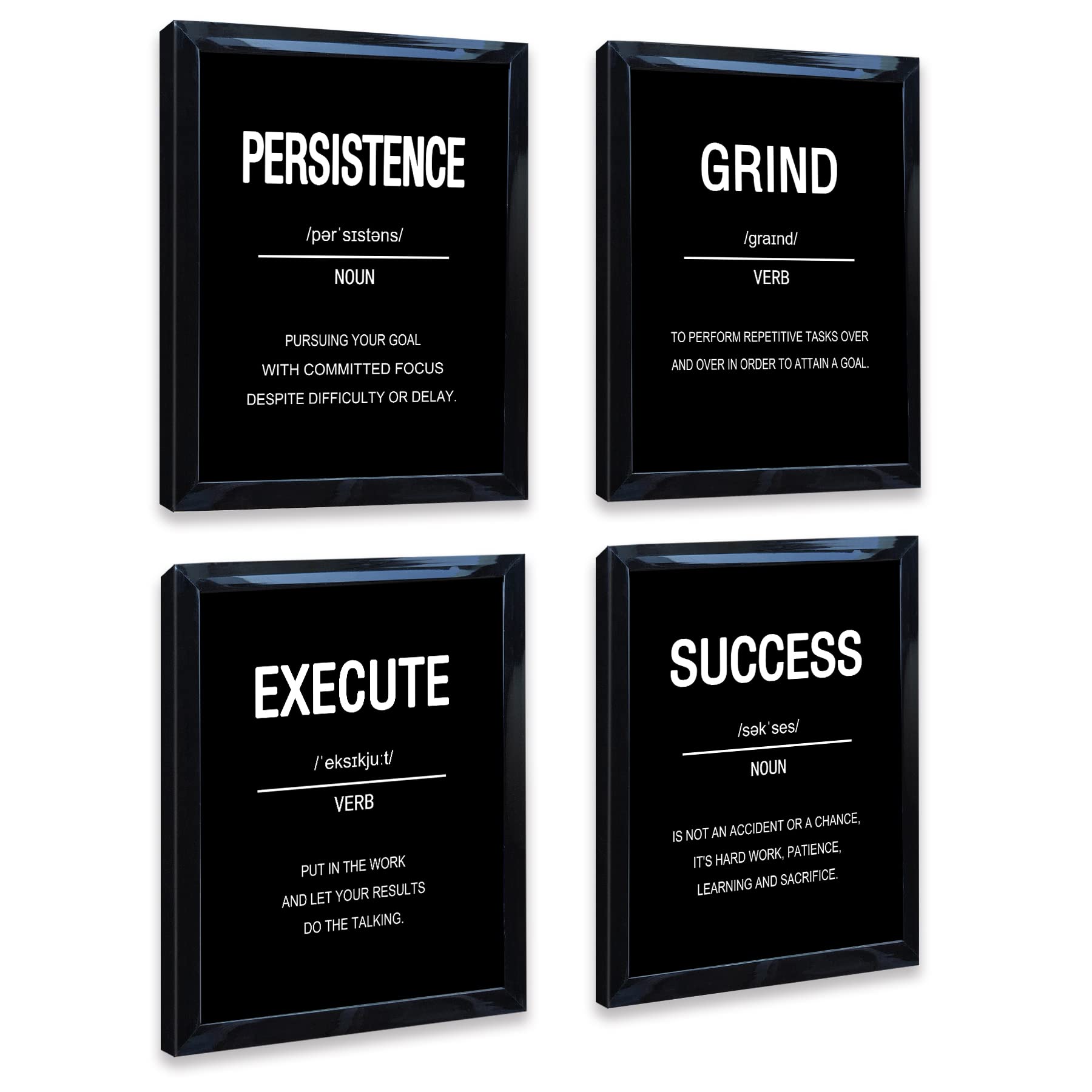 Buy Inspirational Wall Art for Office FRAMEDBlack and White Wall Decor