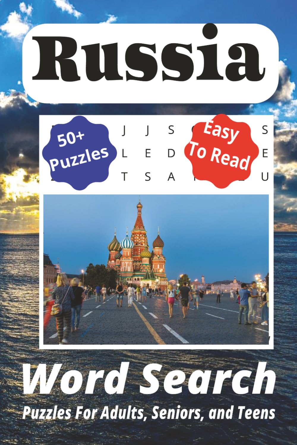 Russia Word Search Puzzle Book: Word Searches with Easy-to-Read Print about Russia, its culture, traditions, landscapes, and More | 6x9 inches, 110 ... for Celebrations, Vacation, and Holidays.