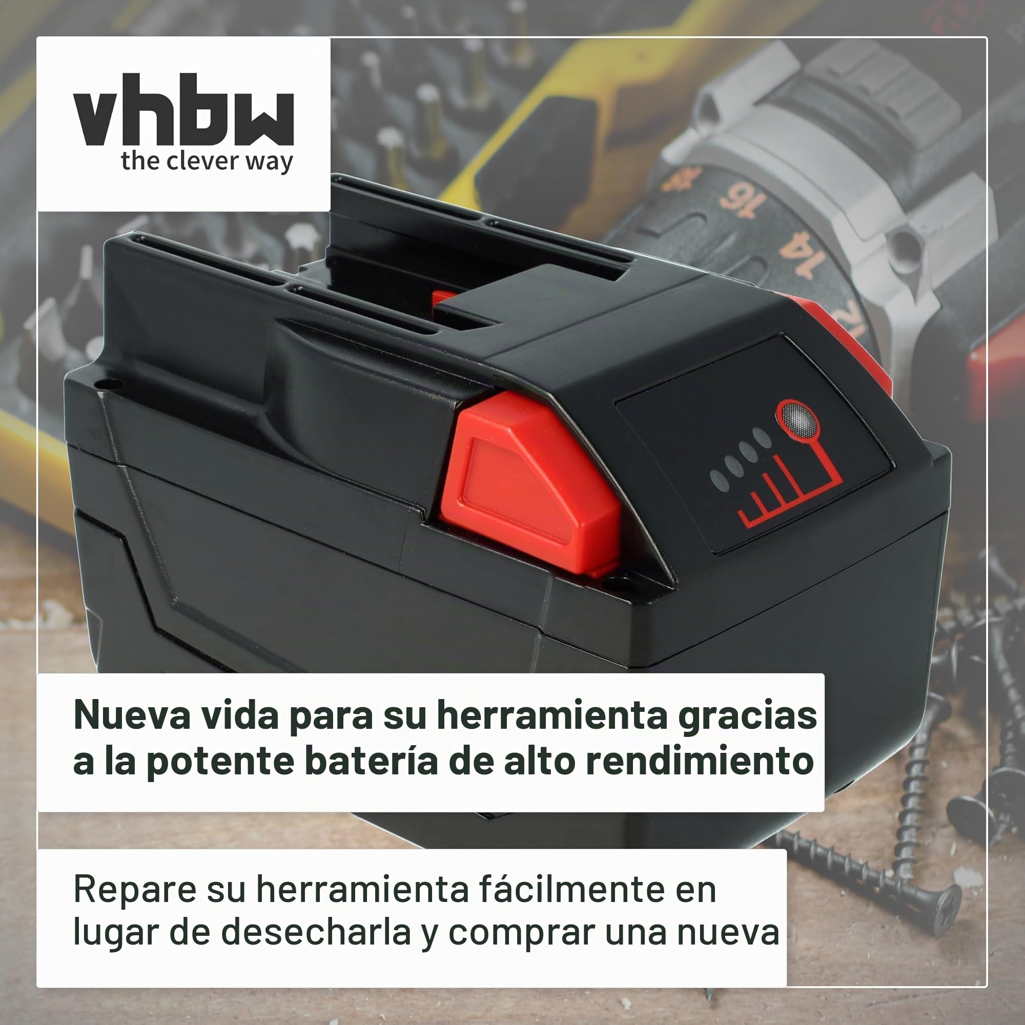 vhbw Batería Recargable Compatible con Würth Master H 28-MA Herramientas eléctricas (3000 mAh Li-Ion 28 V)