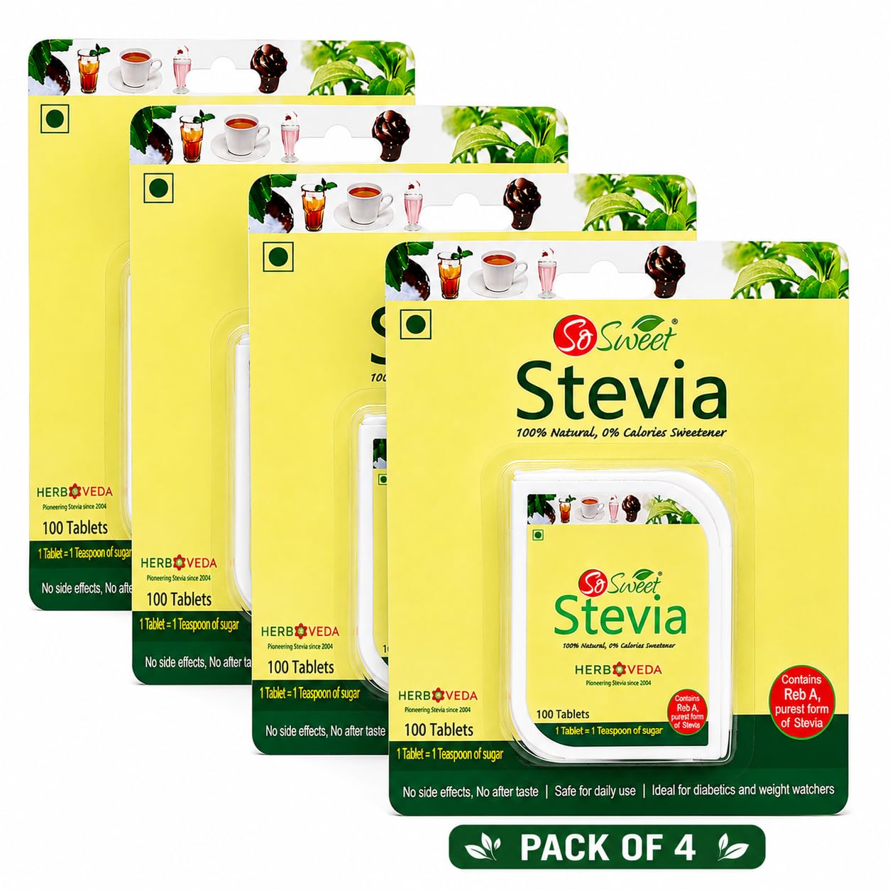 So Sweet Stevia Tablets Sugar Free Natural Zero Calorie Sweetener 100 Tablets — Amazon image 8