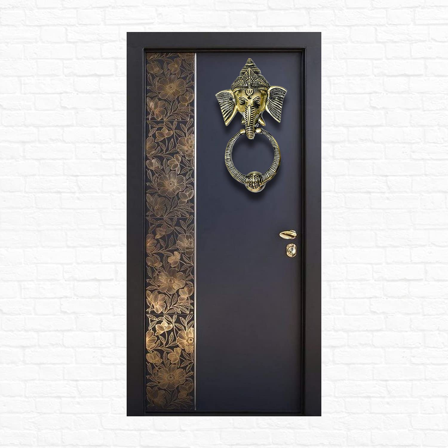 Beautiful Trishul Door Knocker in Brass with Antique Finish (Pack of 1, Size 8 inch) — Amazon image 3