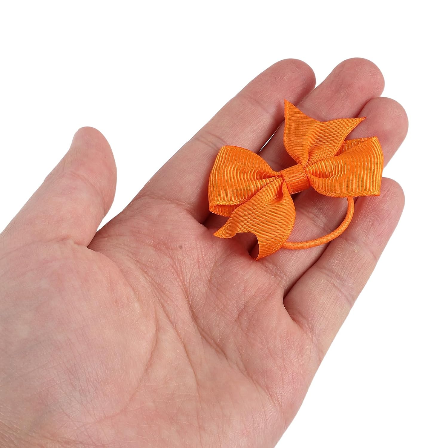 SHOWERORO 40pcs Hair Bows Elastic Hair Ties for Strong Hold Gentle Safe Polyester Ponytail Holders Essential