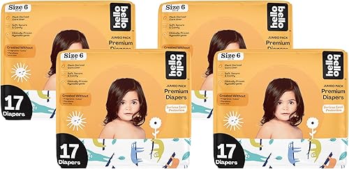 Miniatura 62 de Pañales Hello Bello, talla 4 (22-37 libras) Superstars, 21 unidades de pañales desechables premium para bebé, hipoalergénicos con sensación suave
