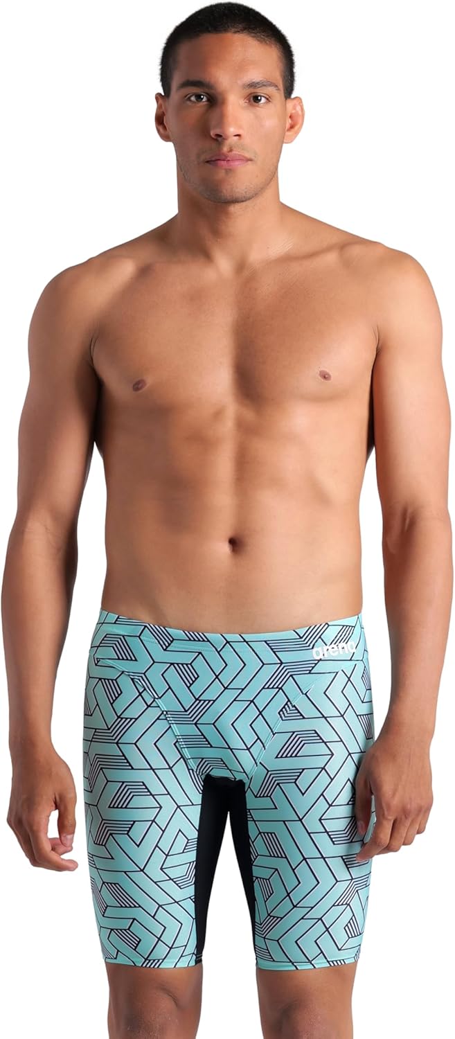 Arena Mens Arena Performance Men's Escape Swim Jammer Athletic Swimwear Professional Swimsuit