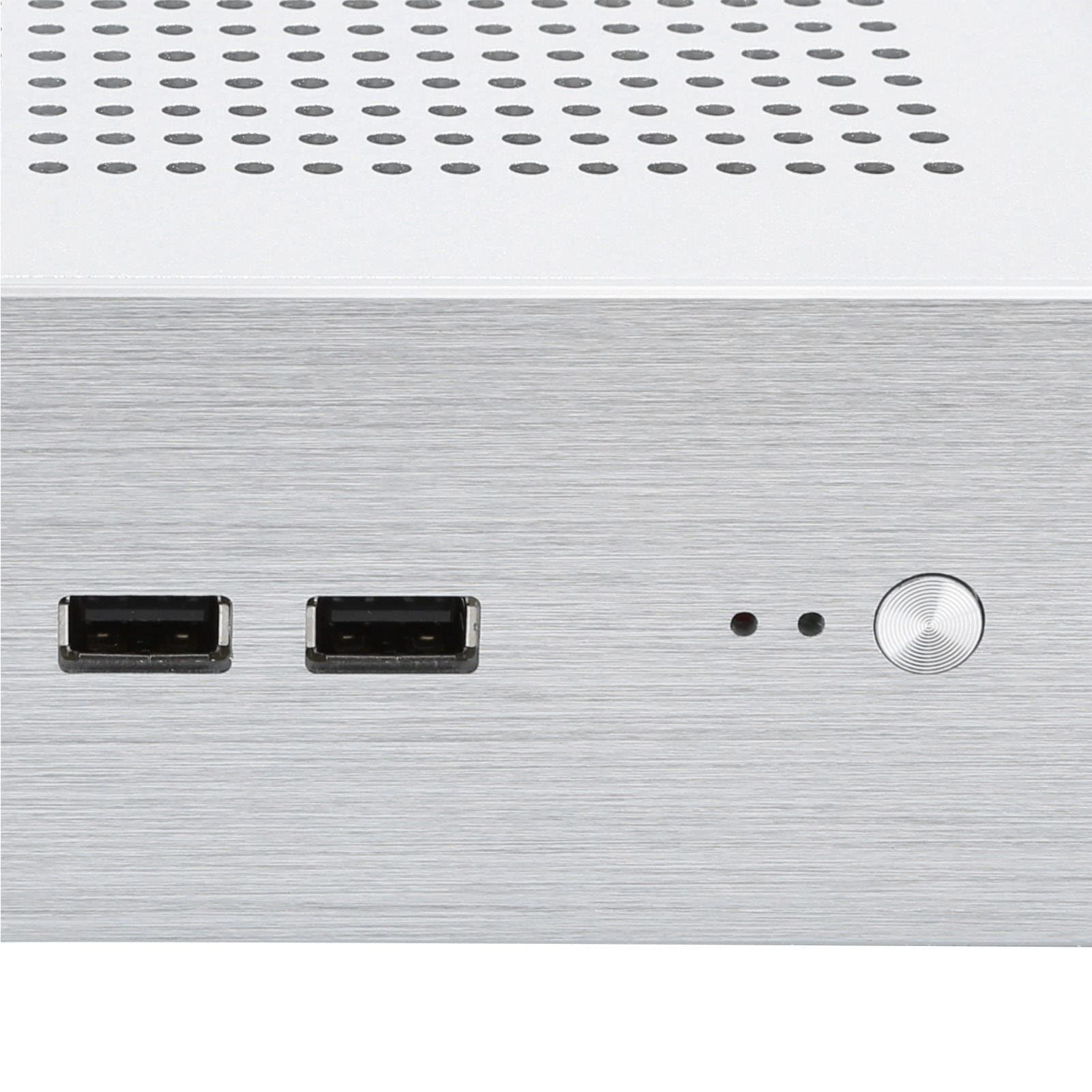 Bewinner Obudowa Komputera PC G60S Mini ITX, w Całości Aluminiowa Obudowa HTPC z Zasilaczem DC-ATX, Obsługuje płytę główną 170x170 Mm, Uchwyt Poziomy/pionowy/naścienny (USB2.0)