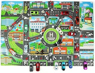 ジョイントマット 子供 面白い 道路 電車 線路 知育 防音 地図 トミカ おでかけレジャーマップ 』 ミニカー 車 おもちゃ