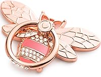 Vista 13 de Allengel Bee Phone Ring Holder Finger Kickstand with Crystal, Cute Phone Ring Grip Holder for iPhone or Smartphone Cases, Gold Purple