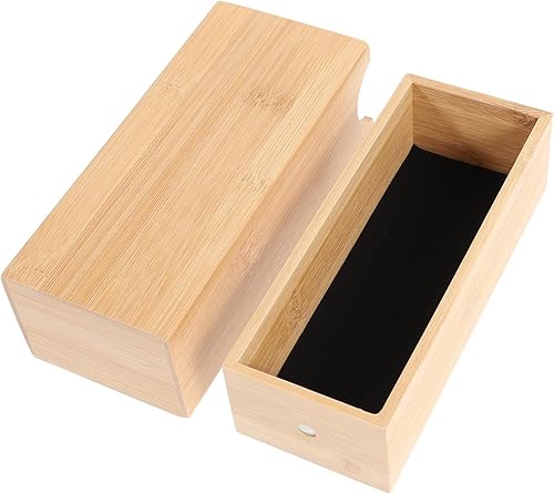 Caja organizadora de madera para gafas de sol, 1 unidad, estantes de almacenamiento de madera, contenedor de gafas de sol, estuche simple para