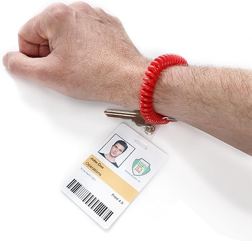 Miniatura 9 de Specailist ID - Soporte para insignia de bobina de muñeca, elástico en espiral de alta calidad, llaveros y llavero, Variado