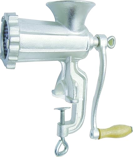 Home Basics MG41275 Cast Iron Heavy Duty Meat Grinder #8, Silver
