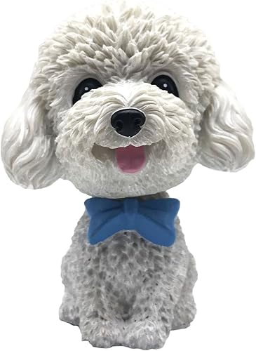 Mini perro con cabeza de rebotar para decoración de tablero de salpicadero de automóvil, juguete de peluche para cachorros con pestaña adhesiva
