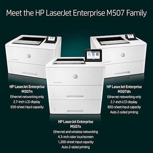 Miniatura 6 de HP Laserjet Enterprise M507n con garantía in situ de un año, al siguiente día hábil, (1PV86A) (renovado)
