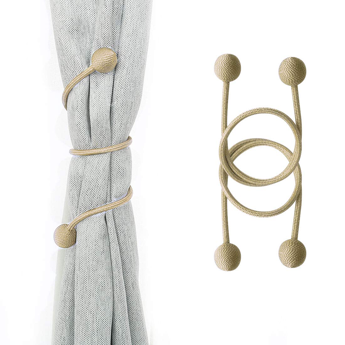 Lazos para cortinas de cuerda OUdini paquete de 2 clips con borlas de sujeción firme