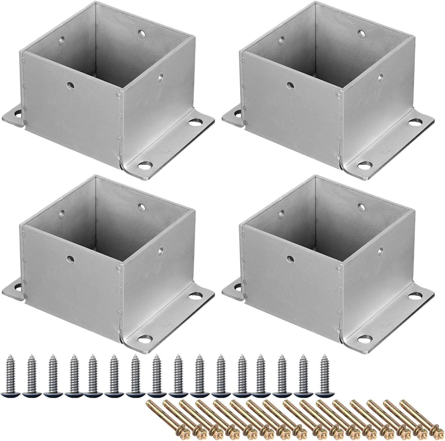 Post Base Bracket for Heavy Duty Stainless Steel Deck Column Trim – Ideal for Concrete/Wood Floors, Mailbox Table Legs, and Arbors