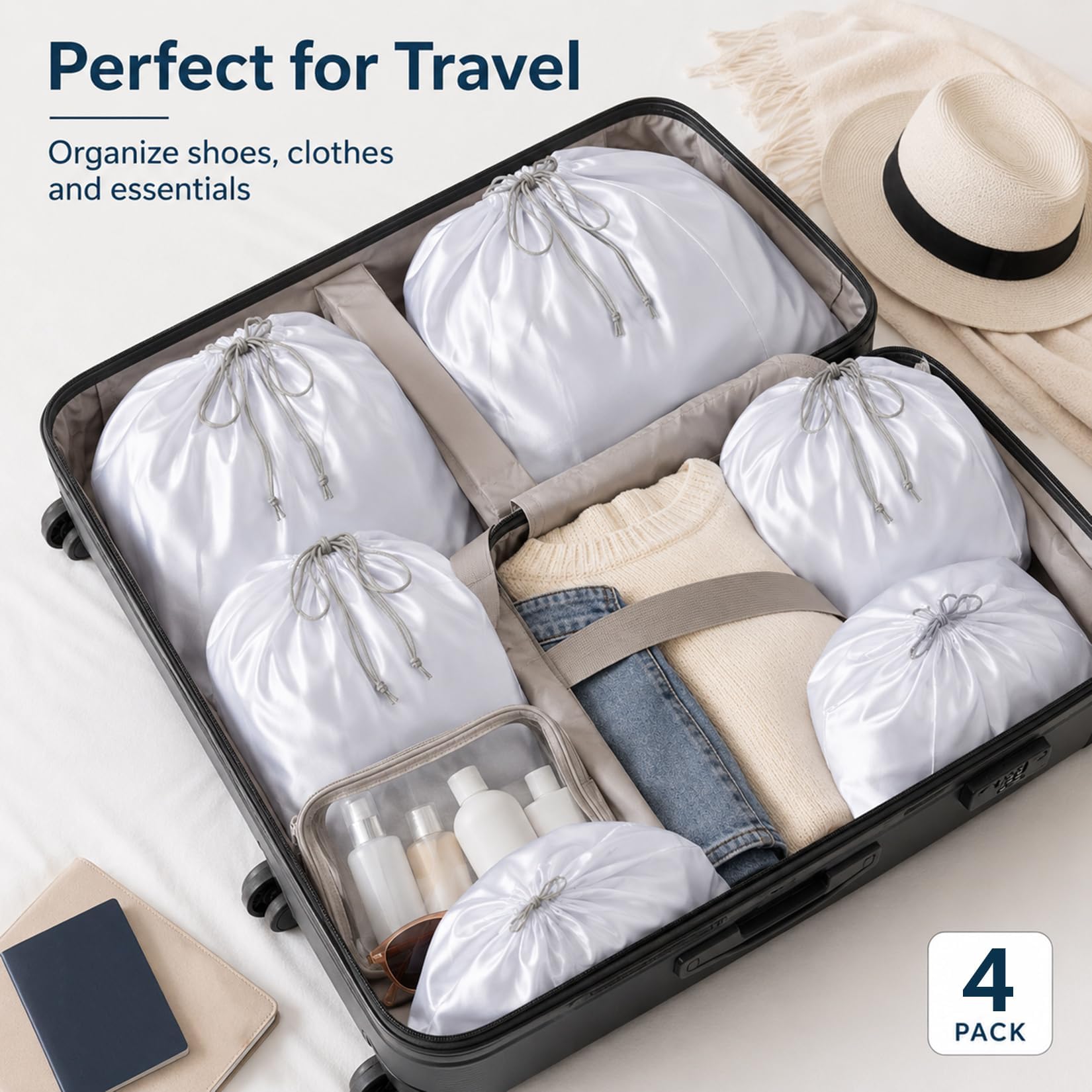 MAQIHAN Bolsas de polvo para bolsos: bolsas de seda para polvo, bolsas de polvo para almacenamiento, bolsas de seda con cordón de almacenamiento para bolsos y bolsos, bolsa de almacenamiento de viaje