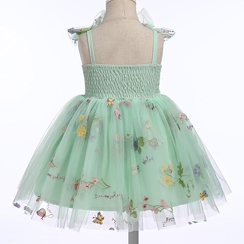Miniatura 3 de Vestido tutú de verano para niñas pequeñas, sin espalda, vestido de princesa para fiesta de cumpleaños, lentejuelas, con volantes, tul con lazo,