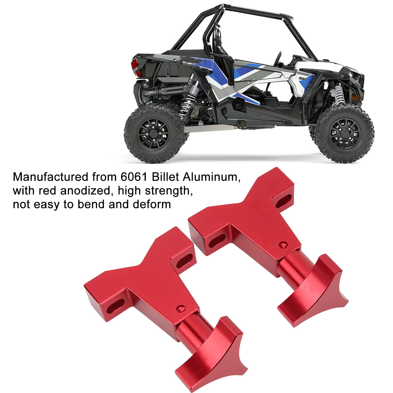 Lift Jack Mount 6061 Billet Aluminio Rojo Anodizado Reemplazo para Offroad 1in a 2.5in Tubos Redondos Cuadrados