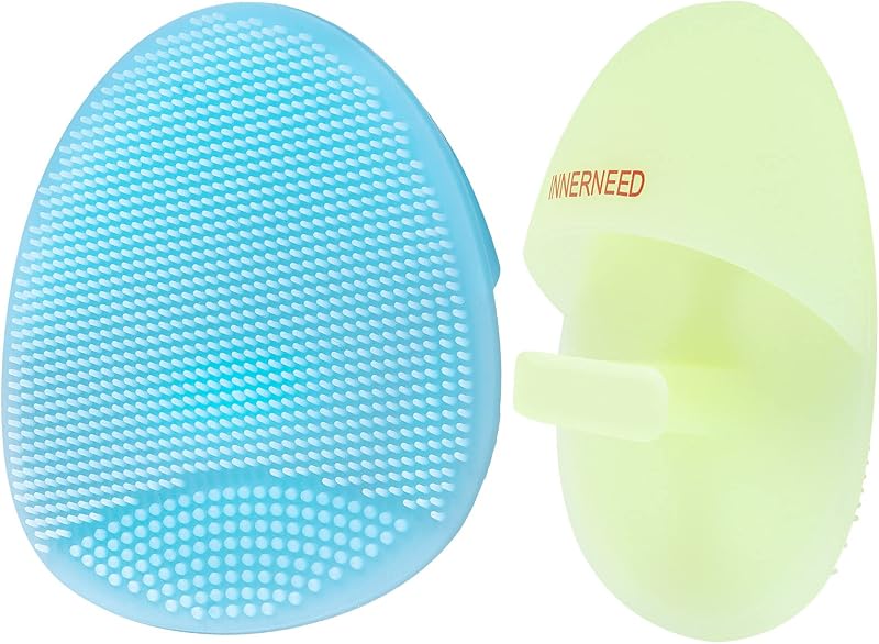 Escova manual de silicone para limpeza facial INNERNEED, Pacote com 2