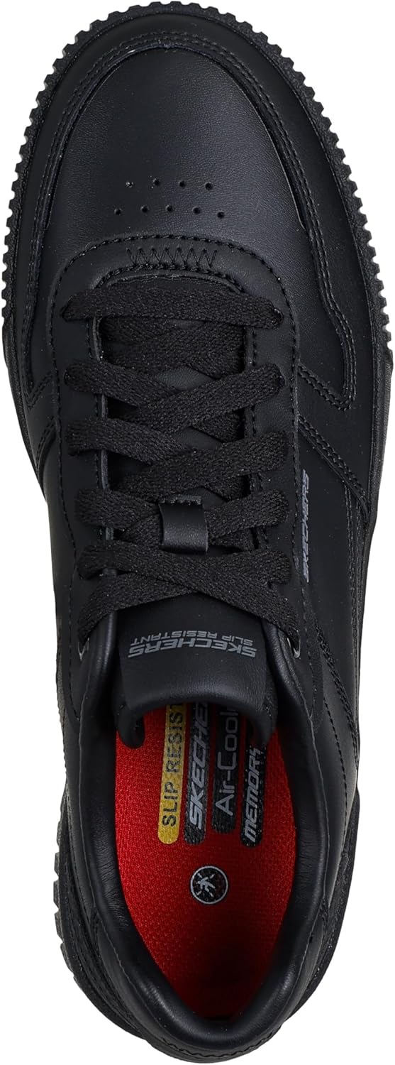 Skechers Women's Jade Slip Resistant Leather Casual Sneaker