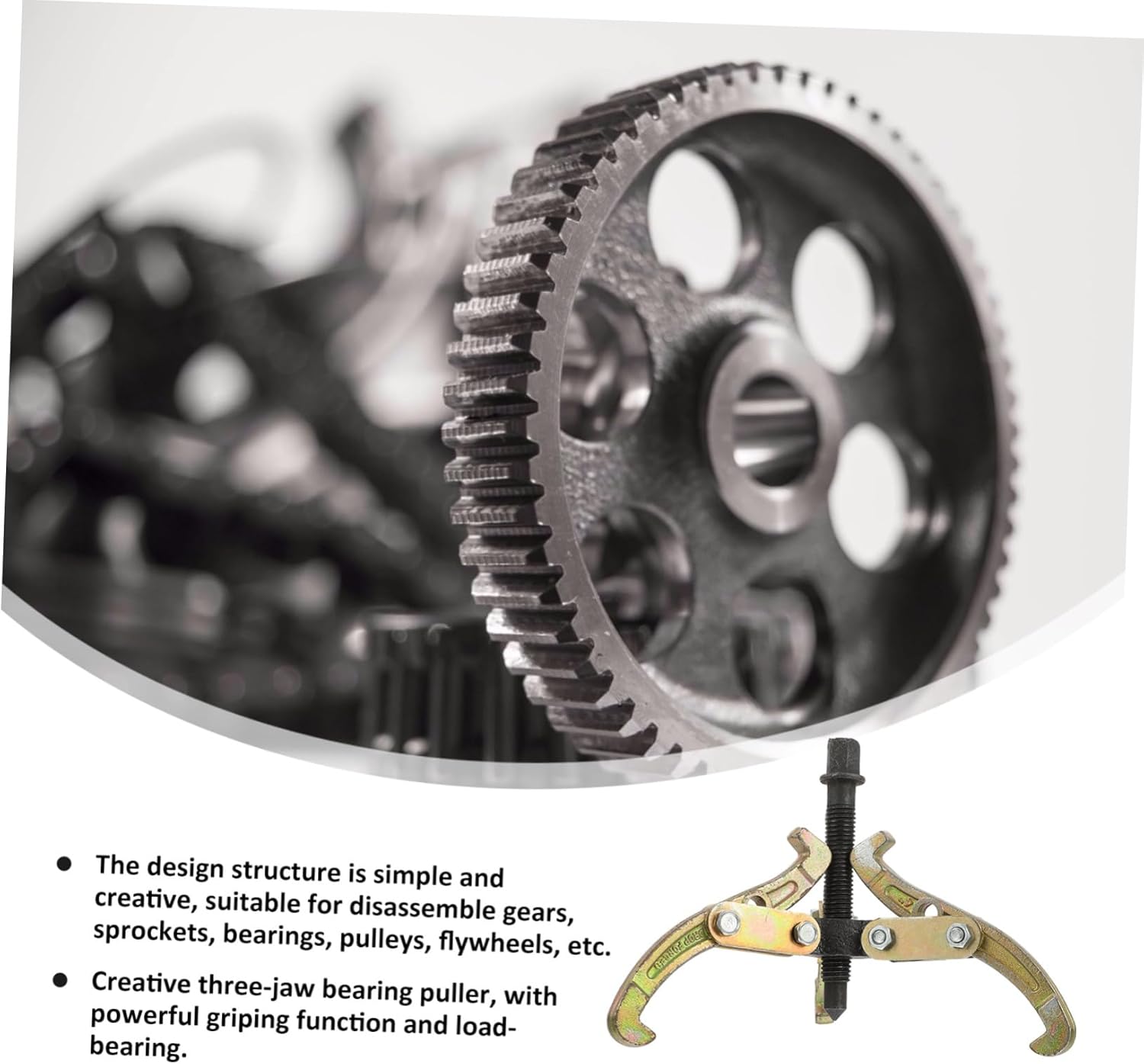 Three-jaw Code Puller for Jaw Gear Bearing Puller Efficient Tool for Car Wiper Gear Bearings Random Color