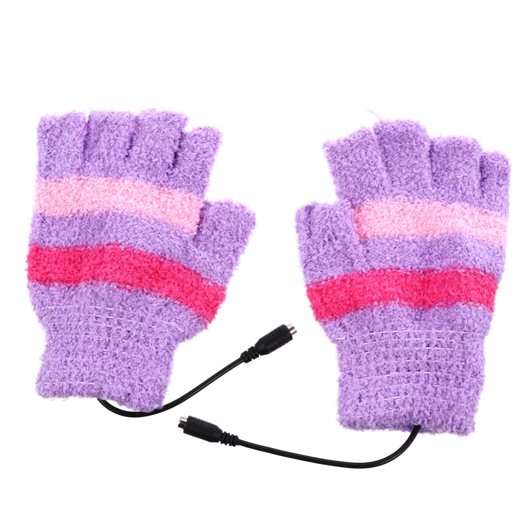 Toddmomy Warm Gloves Heating Pads Portable Half Finger Gloves for Winter Unisex Heating Gloves for Office and Home Use