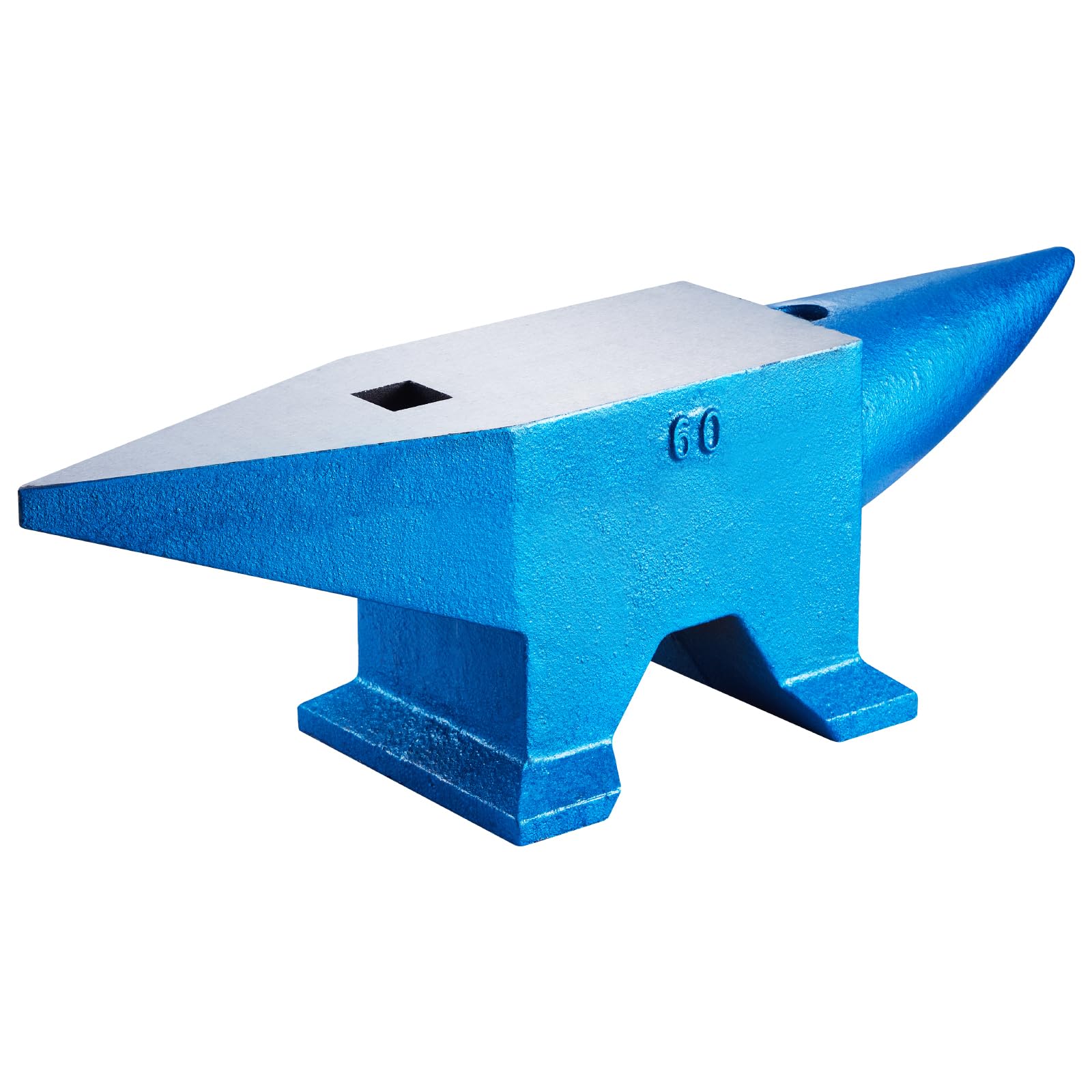 VEVOR Enclume de forgeron 132.3lbs(60 kg) Enclume d’acier Bleu Forger Riveter Aplatir Former le métal Travail du métal Traitement thermique Bijoutier Marteau comme cadeau Portable Robuste